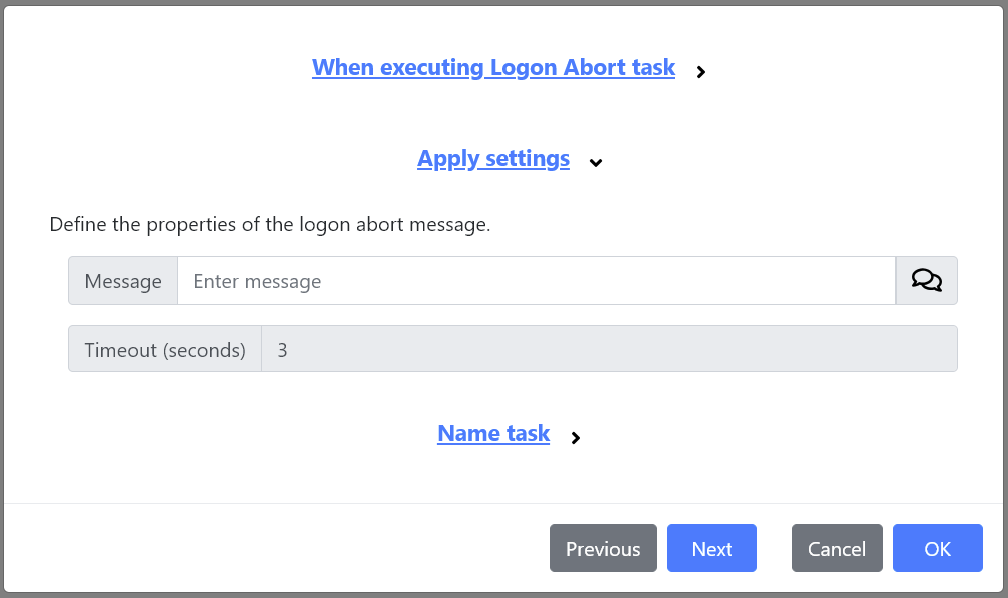 The Logon Abort task.