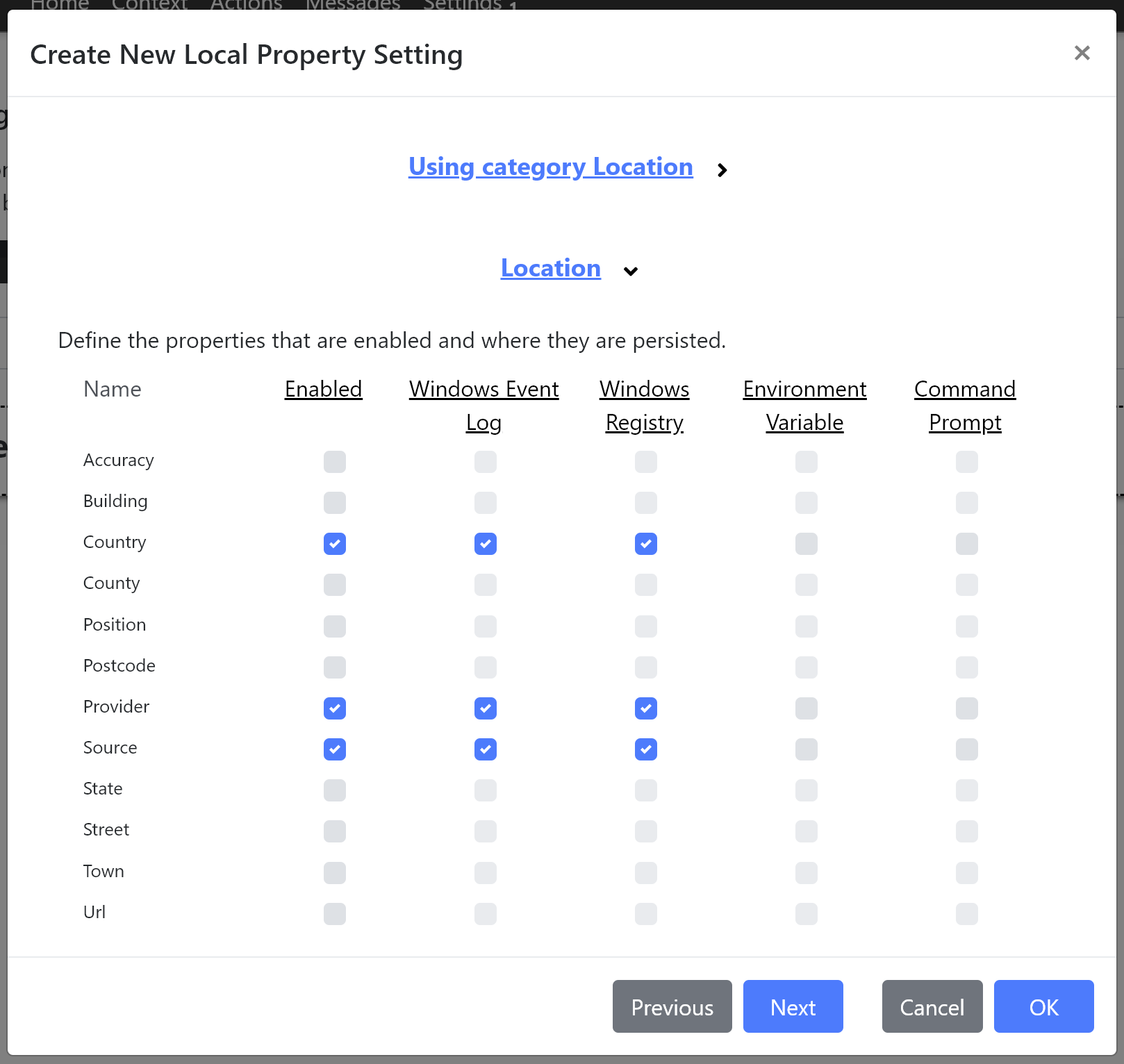 The Property Filter.