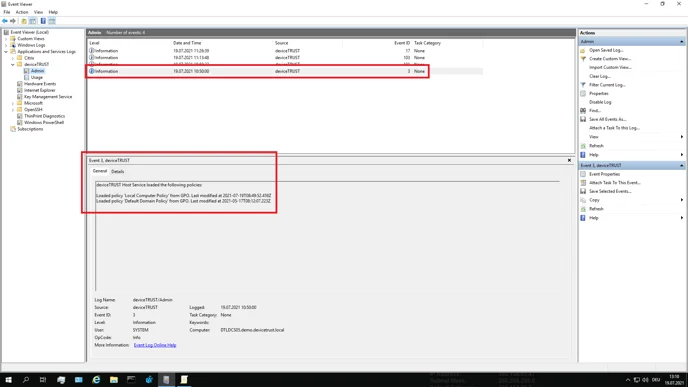 The deployed policies