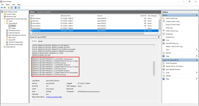 Session properties and contexts