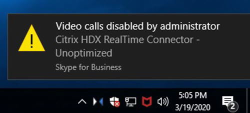 Disable the fallback video image