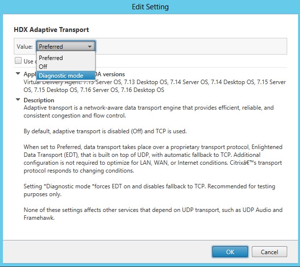 Image of diagnostic mode