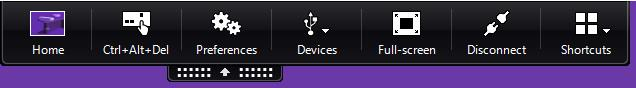 The devices tab in the workspace app toolbar