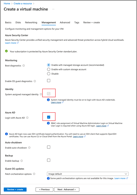 setting to enable login with AAD