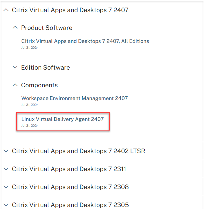 Components for Citrix Virtual Apps and Desktops