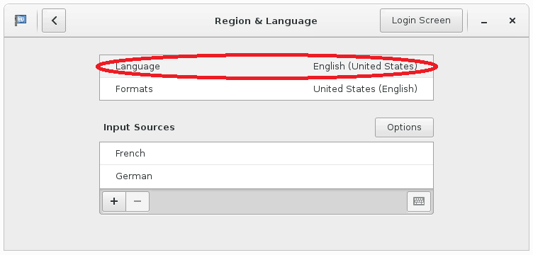 Select the IME or keyboard layout