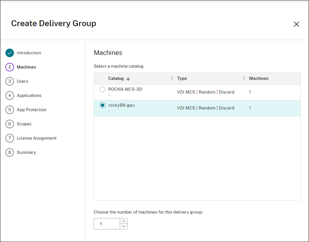 Create a delivery group