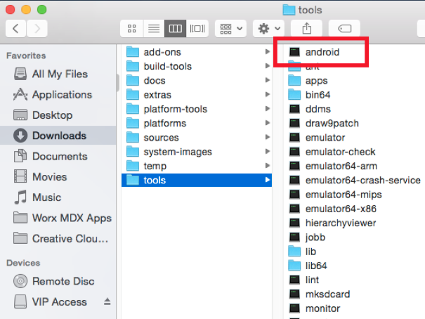Image of the tools folder