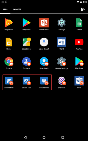 Imagem do ícone do Android Enterprise