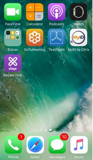 Image of the identity provider app