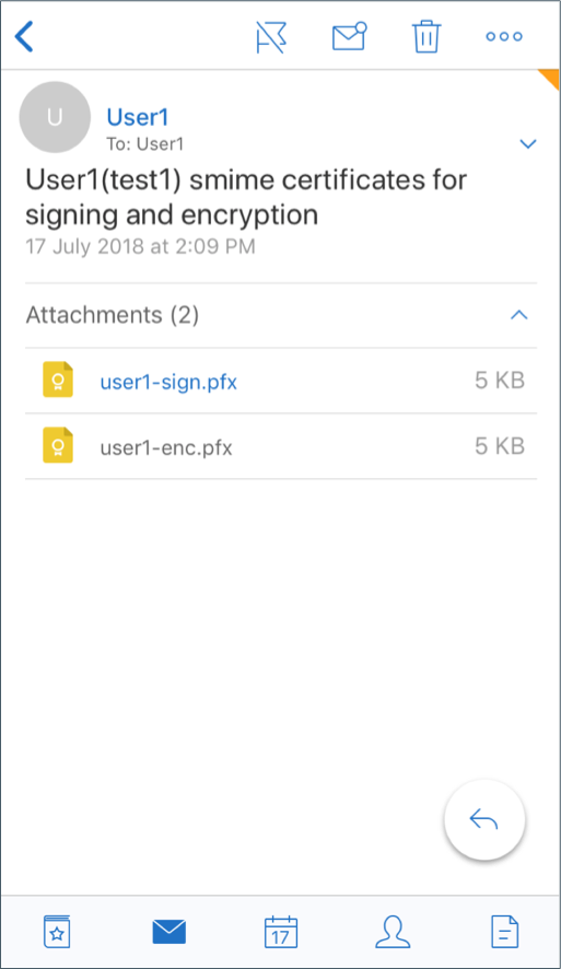Image of the import certificate for encryption option