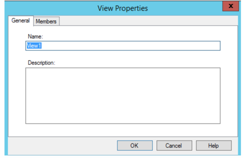 Image of the View Properties dialog box