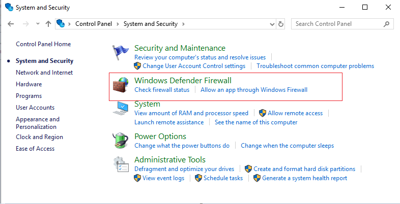 MS SQL Server Windows Defenderファイアウォール