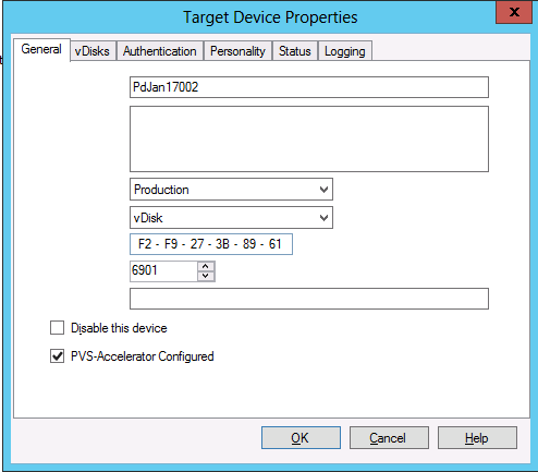 Image of the Citrix Provisioning Accelerator check box