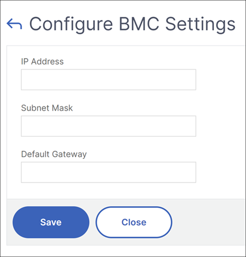 Configurar parámetros de BMC