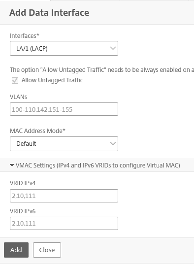 Konfigurieren des VMAC-Management Service