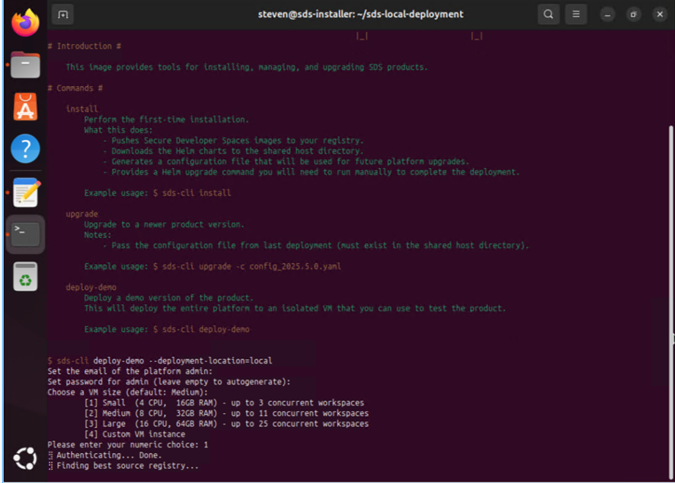 SDS Installer Container