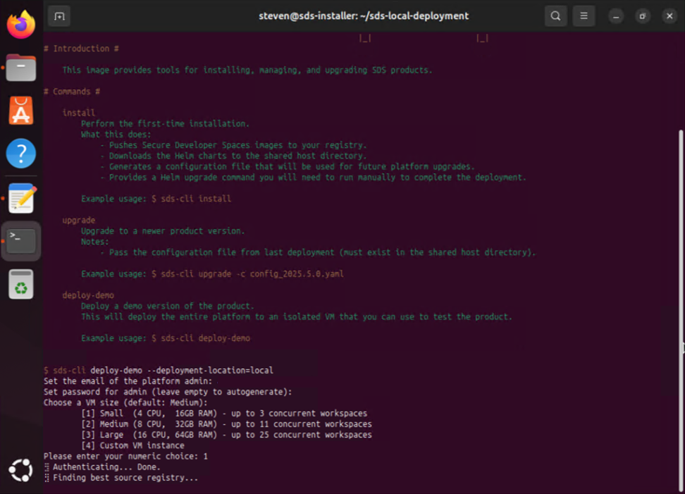SDS Installer Container