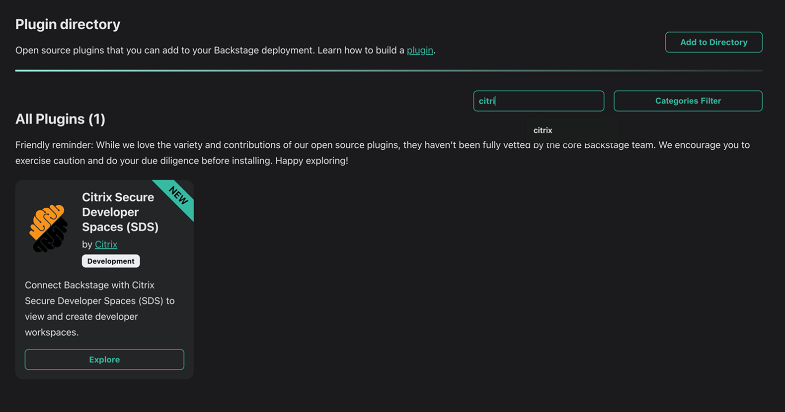 Backstage Plugin