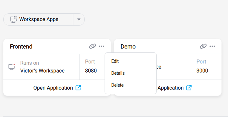 Delete a workspace app