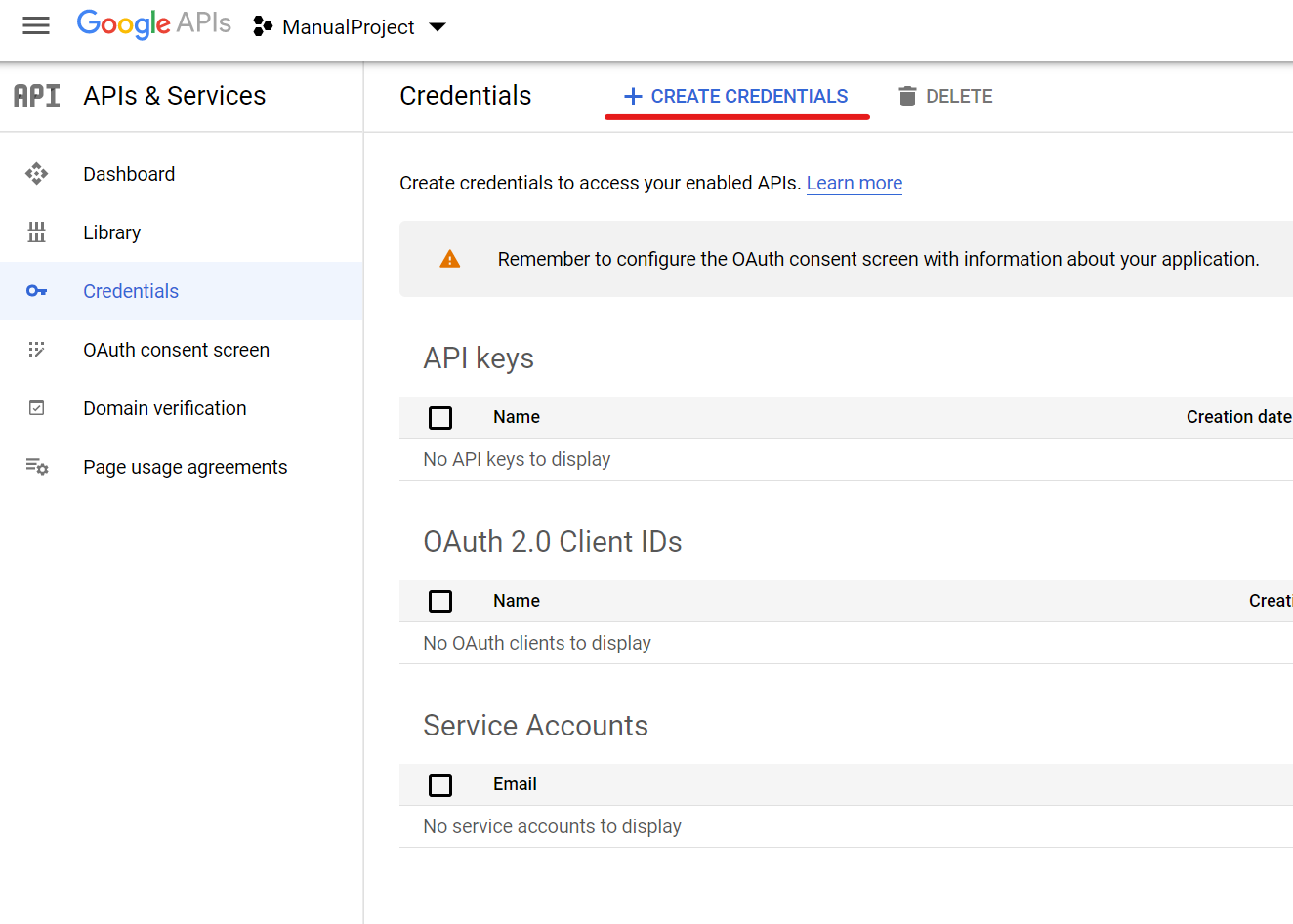 Google Credentials