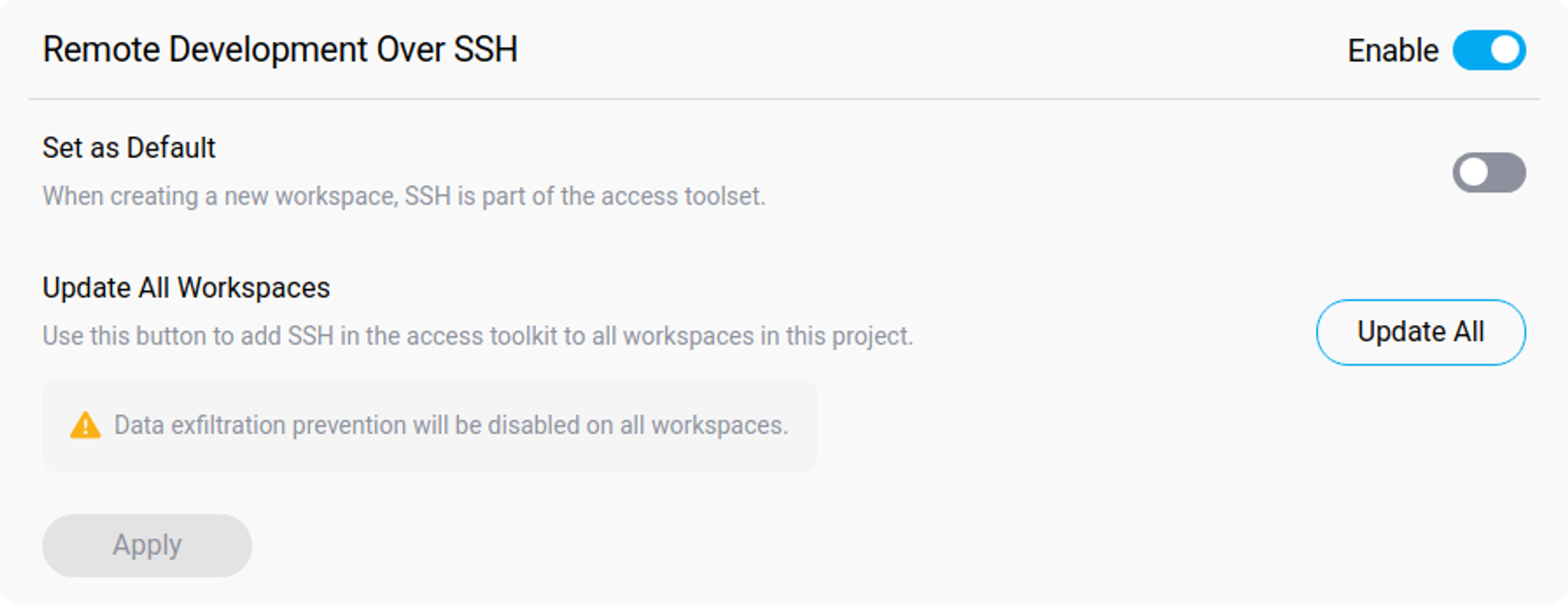Remote development over SSH