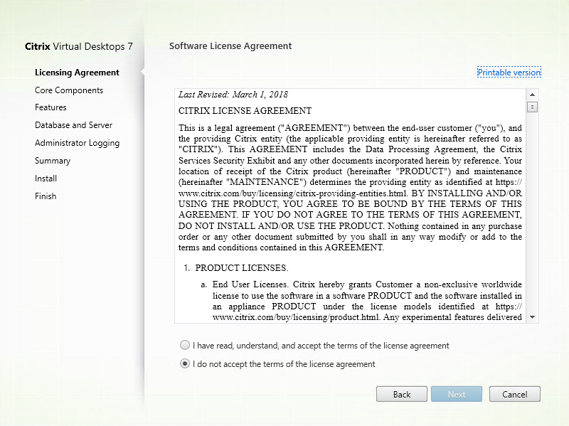 Image of installation agreement