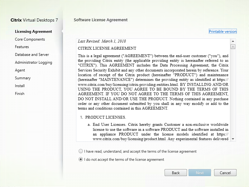 Image of installation agreement