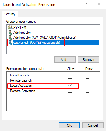 Image of adding users with the Local Activation permission