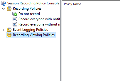 Recording viewing policies