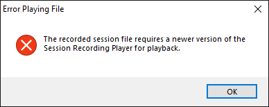 Image of a playback error