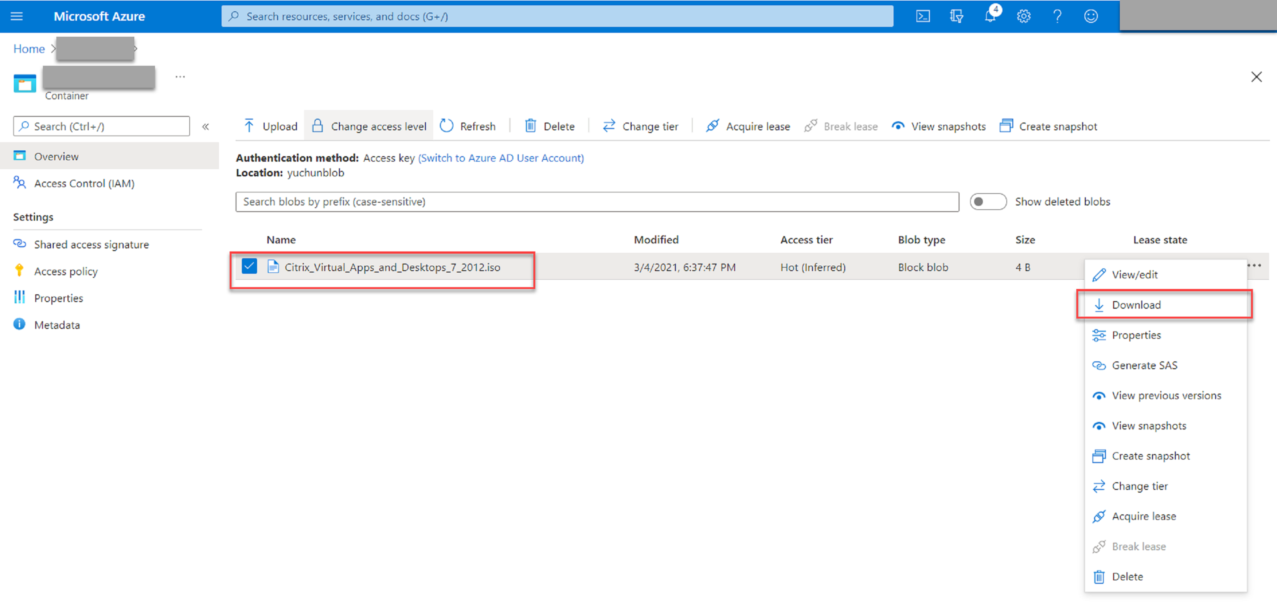 Download the installer to Azure VMs