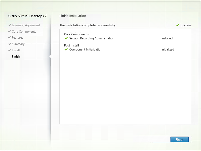 Complete policy console installation