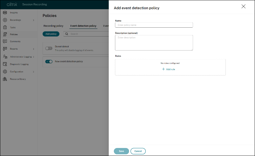 Rename an event detection policy