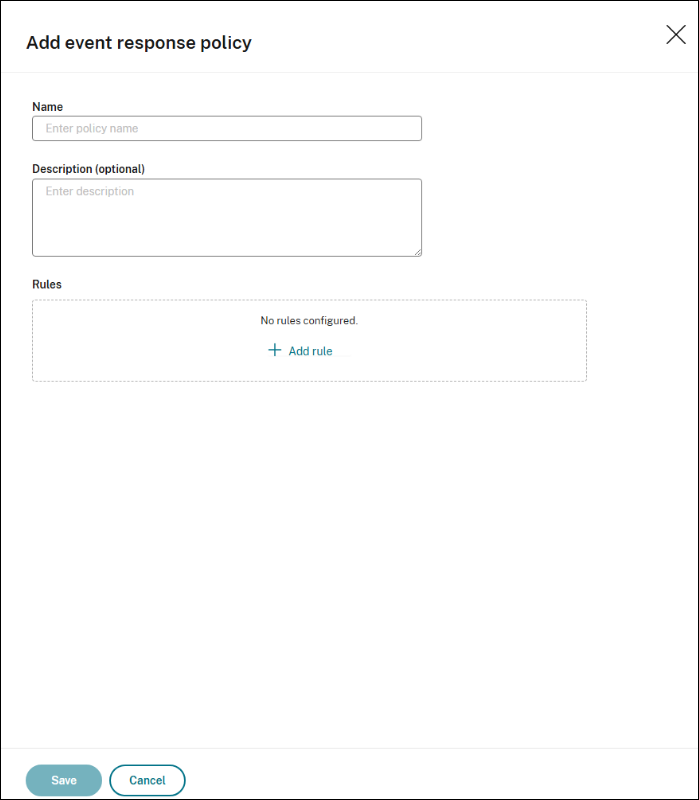 Add rule button