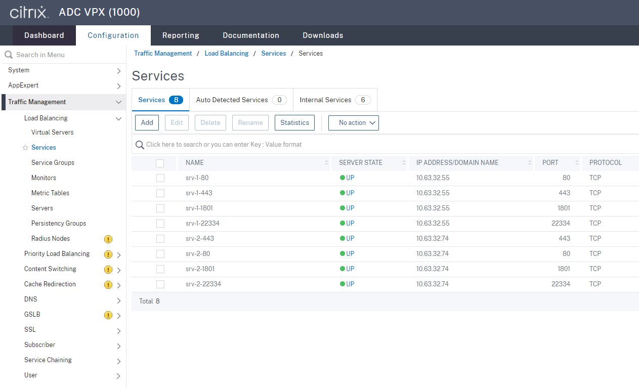 Add load-balancing services for a new Session Recording server