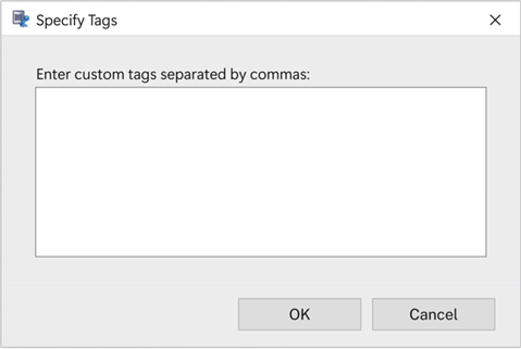 Specify tags