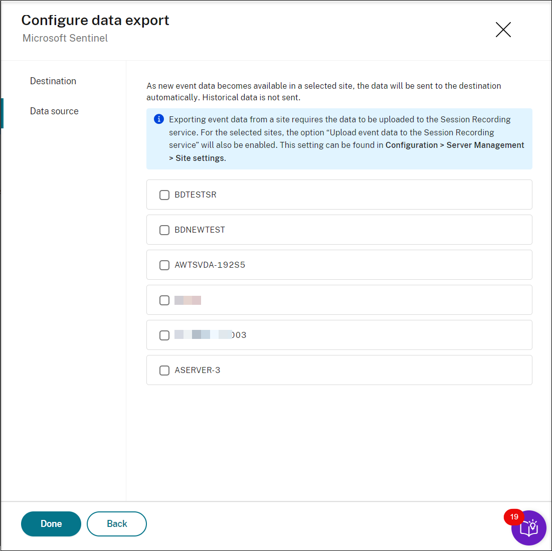 Microsoft Sentinel data source