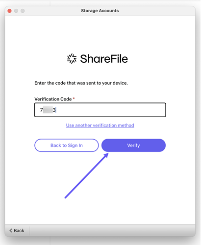 ShareFile for Mac URL 屏幕