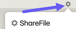 Pantalla URL de ShareFile para Mac