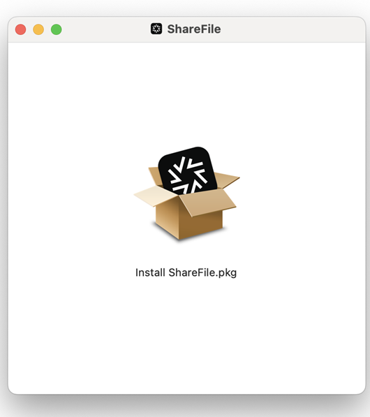 Écran URL de ShareFile pour Mac