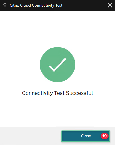 le test de connectivité est réussi