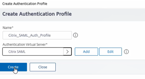 Create Authentication Profile