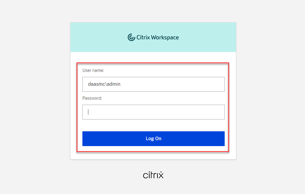 Citrix Virtual Apps and Desktops 登录