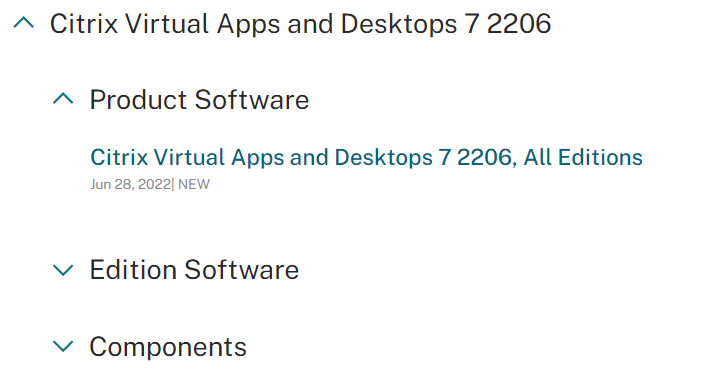 Citrix Virtual Apps and Desktops 製品のダウンロード