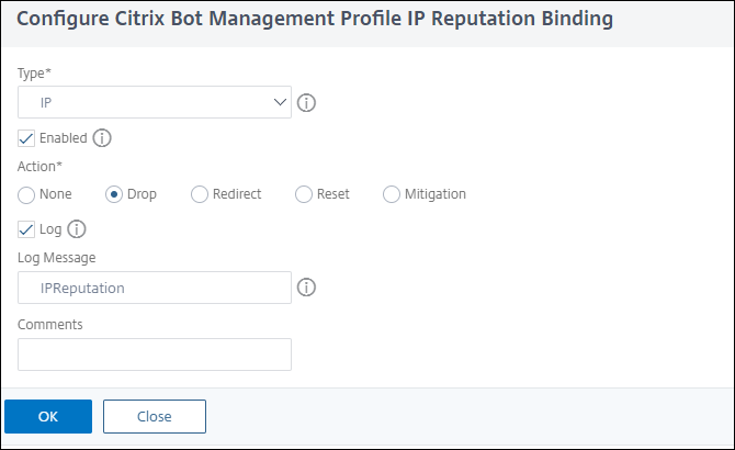 Profil de bot Réputation IP 2