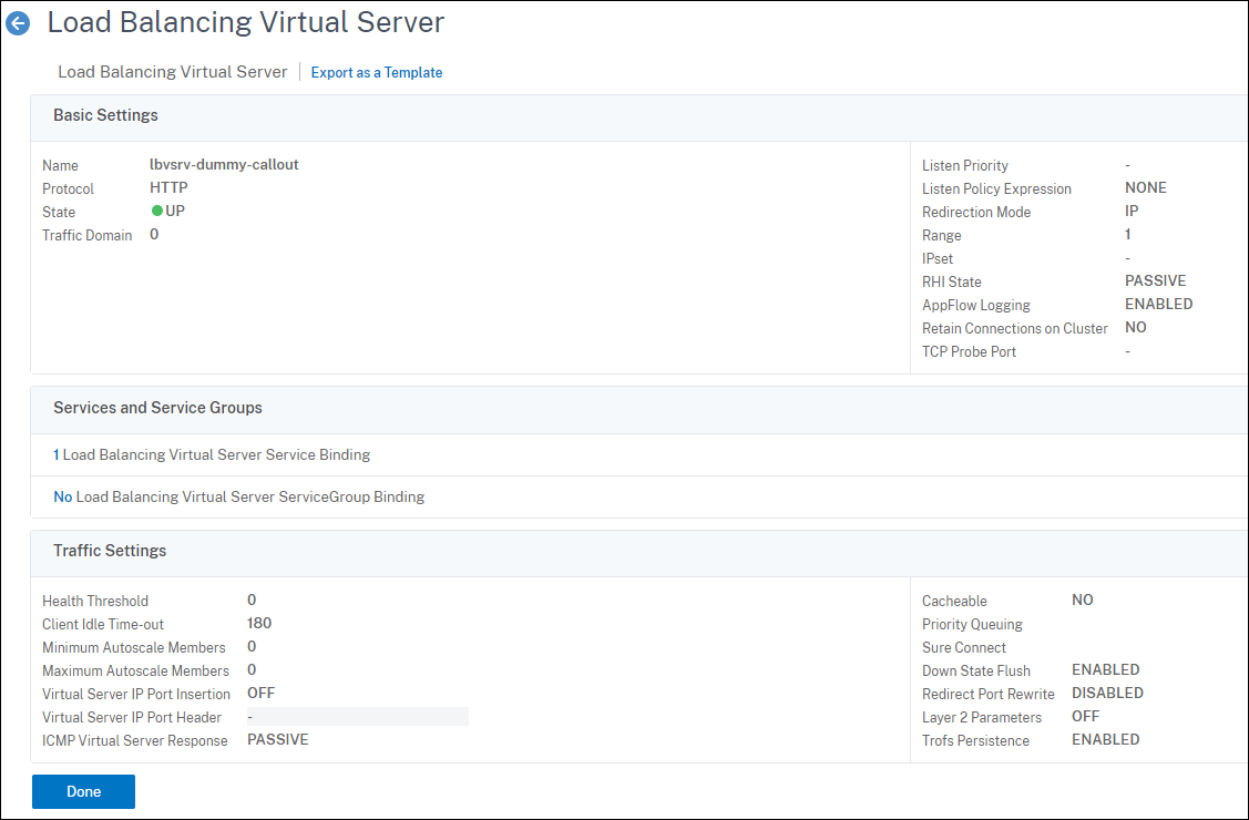 Load Balancing Virtual Server