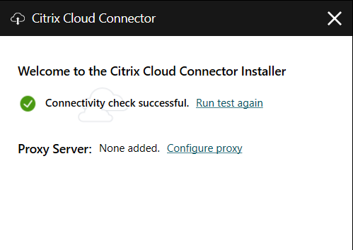 Servicio Citrix Virtual Desktops - Comprobación de conectividad de Citrix Cloud