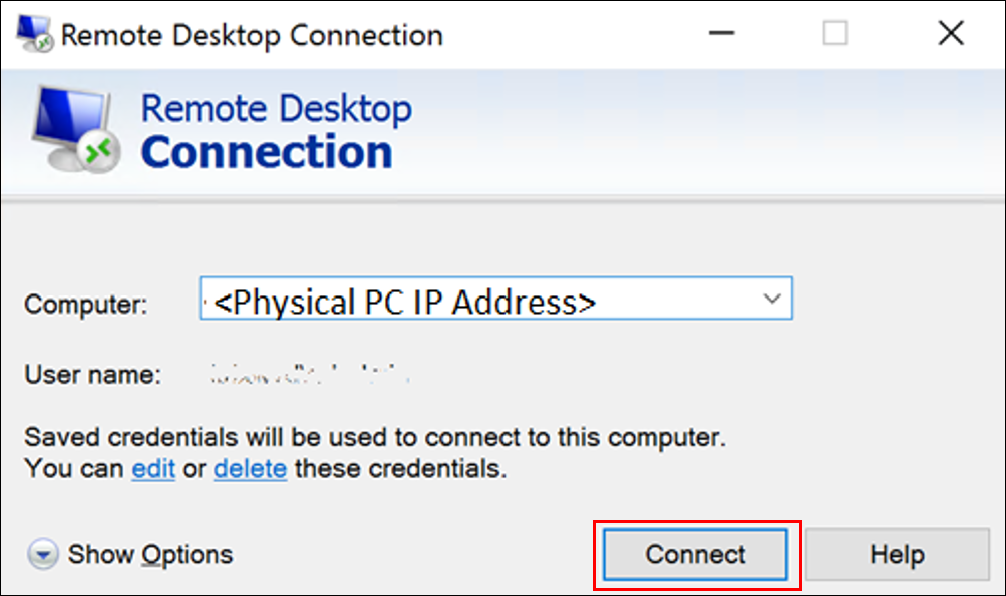 Servicio Citrix Virtual Desktops: RDP a host físico