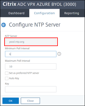 Einrichten von NTP-Server